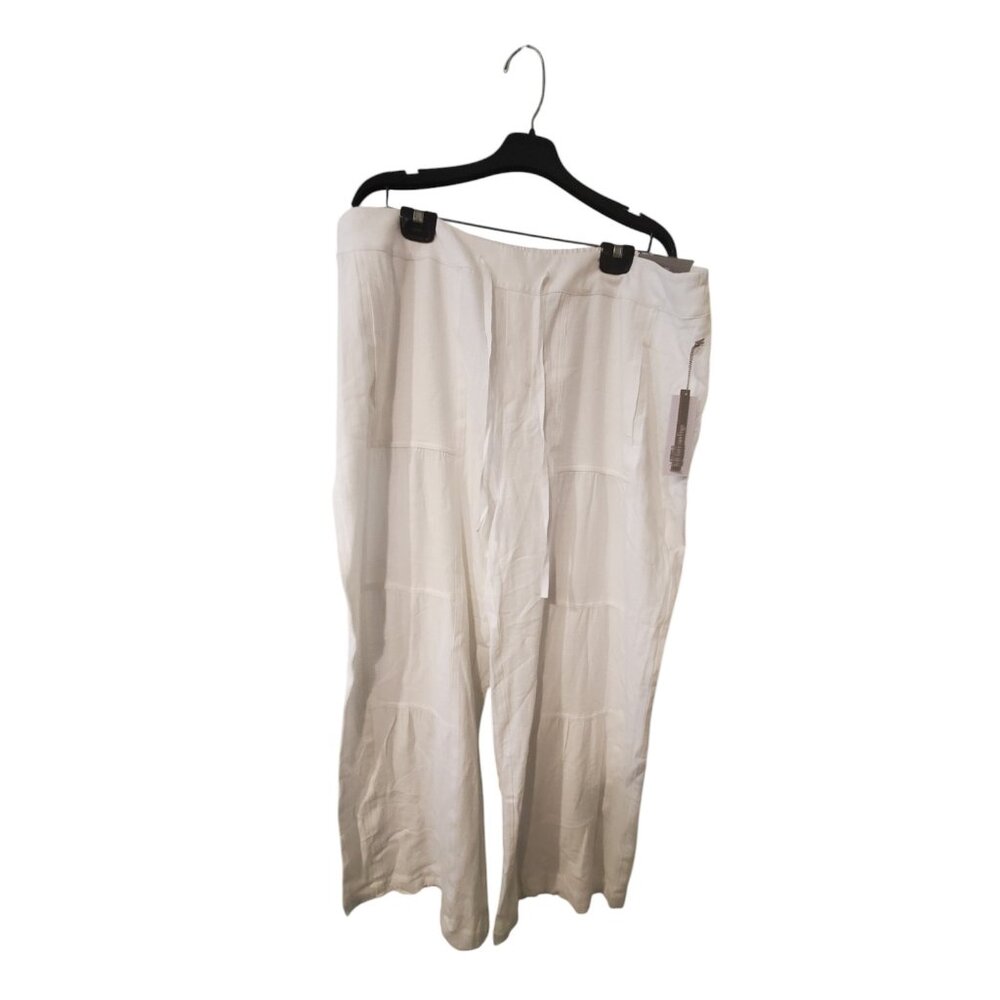Soft Surroundings nwt *small flaw Icon Veranda pants 2x white linen blend